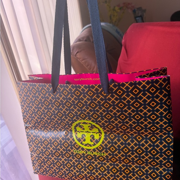 Tory Burch Blue and Orange Geometric Shopping Bag - Picture 4 of 13